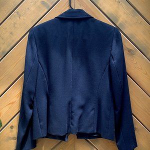 Talbots Size 6 Women's Navy Zippered Blazer